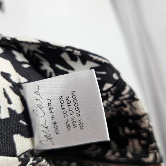 Cara Cara Helena Tank Top Black White Floral Tie Straps Smocked Back Crop Sz XS - Picture 6 of 7